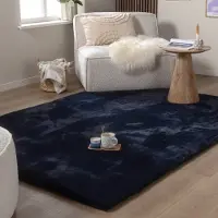 NATURL. Fluffig matta | Comfy Supreme blå hos Volero | 80x150 cm | Polyester | Enfärgad | Rektangulär | Hög lugg