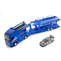 Bburago Street Fire Multicar Carrier-Volvo Fh16 Globetrotter 750 Xxl (Blue) 1:43 Buraggo