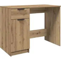 vidaXL Skrivbord artisan ek 100x50x75 cm konstruerat trä
