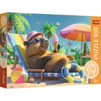 Adlibris Capybara Relaxed Pussel 100 Bitar Trefl