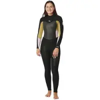 Rip Curl Omega 3/2 Mm Gb Steamer Våtdräkt I Neopren Med Långa ärmar Och Dragkedja På Ryggen För Damer