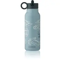 Liewood Vattenflaska - Falcon - 350 ml - Race Cars/Strand Blue - - One Size - Vattenflaska