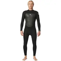 Rip Curl Omega 3/2 Mm Gb Steamer Långärmad Våtdräkt I Neopren Med Dragkedja På Ryggen