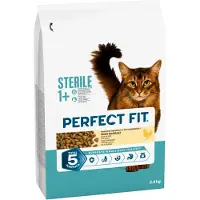 Perfect Fit Sterile 1+ Rik på kyckling 2,8 kg komplett torrfoder för vuxna steriliserade katter