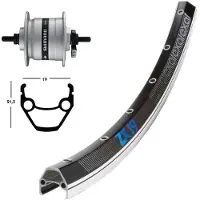 Exal Zx19 Dynamo Shimano Dh3n31 26´´ Framhjul