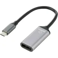 Renkforce USB-C / DisplayPort Adapterkabel USB-C-kontakt, DisplayPort-uttag 0.15 m Svart RF-5397866 dubbelt skärmad USB-C-skärmkabel