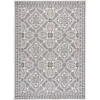 FRAAI Utomhusmatta | Summer Oriental grå hos Volero | 240x330 cm | Polypropen | Blommig | Rektangulär | Plattvävd