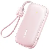 Baseus EnerFill FC21 Qpow 3 Ultra 20000mAh 22,5W powerbank med display och kabel ingår – rosa