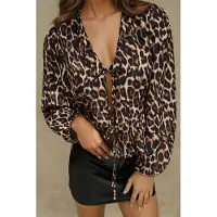 Hiccups for Kids Leopardmönstrad V-ringad Blus