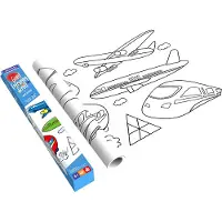 Jättebanderoll för målarbok - Transportmedel - - One Size - Målarbok