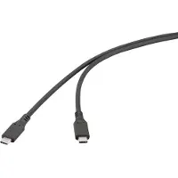 Renkforce USB-kabel USB 4.0 USB-C-kontakt 1.00 m Svart RF-6830438