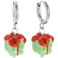 Cala Rose Örhängen 'EMERALD GIFT' silver
