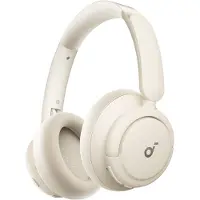 Soundcore Life Q30 - Hörlurar med mikrofon - fullstorlek - Bluetooth - trådlös, kabelansluten - NFC - aktiv brusradering - 3,5 mm kontakt - vit