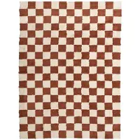 FRAAI Retromatta | Gambit brun/vit hos Volero | 200x290 cm | Bomull | Symmetrisk | Rektangulär | Hög lugg