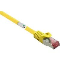 Renkforce RF-5191076 RJ45 Nätverkkabel, Patchkabel CAT 6 S/FTP 10.00 m Gul med låsskydd, guldpläterad kontakt, Flamskyddsmedel 1 st