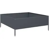 vidaXL Rabattkant upphöjd antracit 100x100x25 cm stål