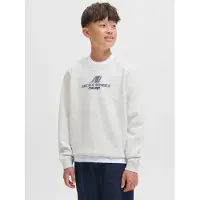 Jack & Jones Sweatshirt - JcoTier - White Melange - - 10 år (140) - Sweatshirt
