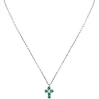 Morellato Tesori Halsband Med Grönt Kors SAIW214 För Kvinnor