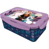 Disney Frozen Stor lunchlåda med flera löstagbara fack. Tillverkad med flikar som är lätta att stänga. Storlek 21x13x7 cm BPA-fri