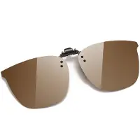 INF Polariserade Clip-on Solglasögon – UV400 Körglasögon för Glasögonbärare Brown