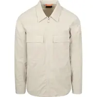 BOSS Overshirt Lozzy Greige Beige Grå Storlek