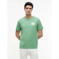Tommy Hilfiger T-shirt 'Logo Graphic' ljusgrön / vit