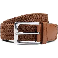 Suitable Vävt Bälte Taupe Cognac Brun Storlek