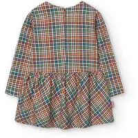 Boboli Knit Check Klänning Med Långa ärmar
