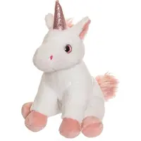 Teddykompaniet Gosedjur - Enhörning - 25 cm - Vit - - One Size - Gosedjur