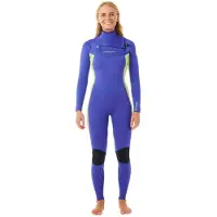 Rip Curl D/patrol 4/3 Mm Perf Våtdräkt I Neopren För Dam Med Långa ärmar Och Dragkedja I Bröstet