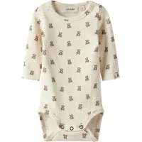 Lil´ Atelier Lil' Atelier Body l/ä - Noos - NbnGayo - Turturduva/Nallebjörn - - 56 - Body L/Ä