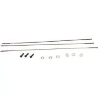Zipp Cx-ray Straight Pull External 3 Units Spokes Svart 260 mm