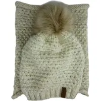 Kumixi Mössa 'Set: Mütze & Loop Schal' beige