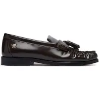 Tommy Hilfiger TH Monogram Leather Tassel Loafers