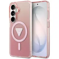 GUESS IML Gradient Triangle MagSafe-fodral för Samsung Galaxy S26 - Rosa