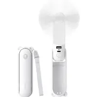 JISULIFE Handhållen fläkt Life8 Mini bärbar USB-fläkt med 2000 mAh powerbank och ficklampa - Vit