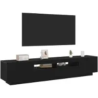 vidaXL TV-byråset Set om 2 Svart ek Konstruerat trä 100 x 35 x 40 cm