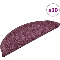 vidaXL Trappmattor 30 st mörklila 56x17x3 cm
