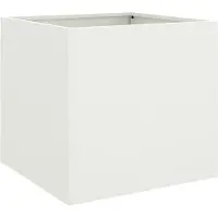 vidaXL Odlingslåda vit 42x40x39 cm stål