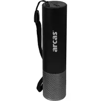 Arcas handhållen ficklampa 3W, uppladdningsbar USB-C, svart