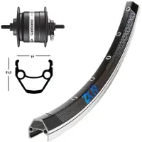 Exal Zx19 Dynamo Shimano Dh3n31 26´´ Framhjul