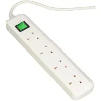 Brennenstuhl Eco-Line, 4-vägs förlängningssladd (med strömbrytare och 1,5 m kabel - mycket energieffektiv) färg: vit