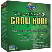 Garden of life Calcium Supplement - Vitamin Code Grow Bone Gjord med Whole Foods Strontium Magnesium K2 MK7 Vitamin D3 & C Plus Probiotika fr ta