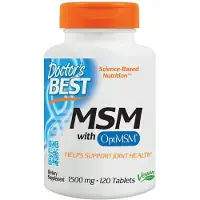 Doctors Best MSM med OptiMSM, 120 tabletter, 1500 mg per tablett