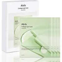 Abib Collagen Gel Mask Heartleaf Jelly 4 Sheets (Lugnande) I Koreansk Vegan Collagen Cooling Lugnande Hyaluronsyra Hydrogel Ansiktsmask Hudvrd