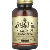 Solgar , Kalcium Magnesium med Vitamin D3, 300 Tabletter