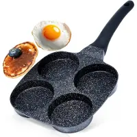 By Lille Vilde Stekpanna med 4 hål för pannkakor, granit 19x19 cm