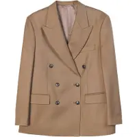 GOBI Cashmere Kavaj 'Double-Breasted Cashmere Suit Blazer' sepia