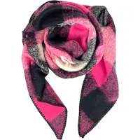Kumixi Halsduk 'Karo' fuchsia / svart / off-white