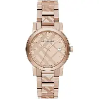 Burberry BU9039 rosaguldtonad urtavla rostfritt stål unisexklocka
